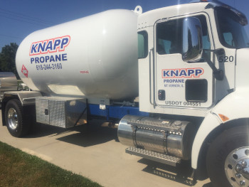 Lettering on a propane truck